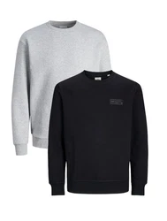 Jack & Jones Sweatshirt POPS SWEAT CREW NECK Dunkelgrau/Schwarz/Grau/Dunkelblau/Hellgrau