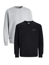 Jack & Jones Sweatshirt POPS SWEAT CREW NECK Dunkelgrau/Schwarz/Grau/Dunkelblau/Hellgrau