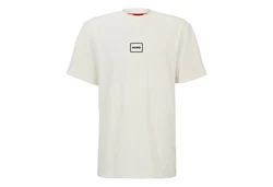 HUGO T-Shirt Laze Lazer T-Shirt Beige/Weiß/Khaki/Creme