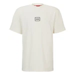 HUGO T-Shirt Laze Lazer T-Shirt Beige/Weiß/Khaki/Creme