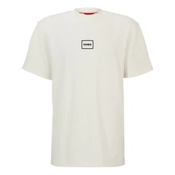 HUGO T-Shirt Laze Lazer T-Shirt Beige/Weiß/Khaki/Creme