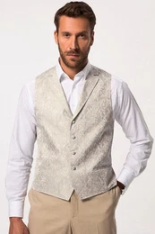 Steppweste JP 1880 Hochzeits-Weste Jacquard Reverskragen