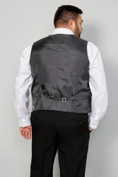 Men Plus Steppweste Weste MEN+ Schwarz/Dunkelgrau/Grau/Rot