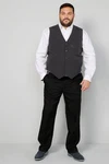 Men Plus Steppweste Weste MEN+ Schwarz/Dunkelgrau/Grau/Rot