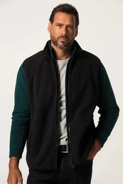 Steppweste Fleece-Weste Workwear Teddyfutter Stehkragen