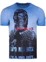 Print-Shirt Aufflliges Kurzarm Shirt BA-CT412 (1-tlg) mit Wikinger Print