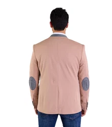Denim Distriqt Jerseysakko Sportliches Herren Jersey Sakko mit besonderen Details Dunkel Beige