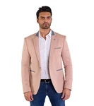Denim Distriqt Jerseysakko Sportliches Herren Jersey Sakko mit besonderen Details Dunkel Beige