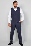 Men Plus Steppweste Regular Fit Dunkelblau/Blau/Hellblau