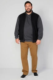 Steppweste Sweatweste Bauchfit Stehkragen