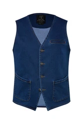 JP1880 Steppweste Jeansweste FLEXNAMIC Blau/Dunkelblau