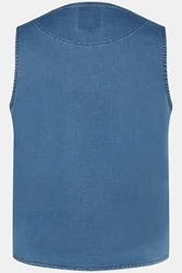 JP1880 Steppweste Jeansweste FLEXNAMIC Blau/Dunkelblau/Grau