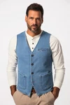 JP1880 Steppweste Jeansweste FLEXNAMIC Blau/Dunkelblau/Grau