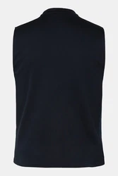 Men Plus Steppweste Trachten Weste Sweat Stehkragen Dunkelblau/Schwarz/Blau