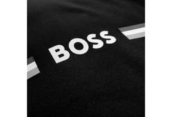 BOSS Kapuzensweatshirt Authentic Hoodie mit Signaturstreifen Braun/Schwarz/Rosa