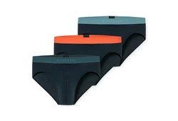 Schiesser Slip Herren Rio-Slip Serie 95/5 (3er Pack) Dunkelblau/Blau/Türkis