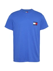 Tommy Jeans T-Shirt 'ESSENTIAL' Blau/Hellblau