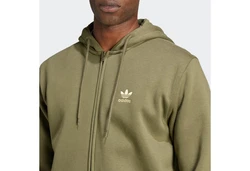 ADIDAS ORIGINALS Sweatjacke 'Trefoil Essentials' Dunkelgrün/Khaki