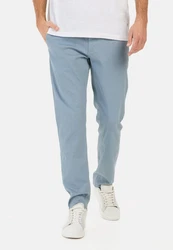 camel active Chinos Slim Fit Hellblau/Blau/Grau
