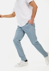 camel active Chinos Slim Fit Hellblau/Blau/Grau