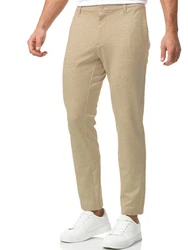 Indicode Herren Rodekro Chinohose Super Stretch mit 4 Taschen Khaki/Beige