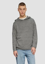 QS Strickpullover Hoodie Dunkelgrau/Grau/Hellgrau