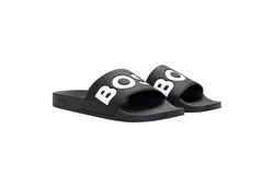 BOSS Badepantolette Aryeh Slid Schwarz/Braun/Beige