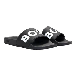 BOSS Badepantolette Aryeh Slid Schwarz/Braun/Beige