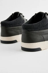 Next Flacher Sport-Boot Schnürstiefelette Dunkelgrün/Grün/Schwarz