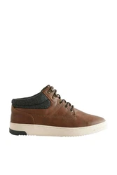 Next Flacher Sport-Boot Schnürstiefelette Braun/Beige