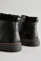 Next Apron Lederstiefel Schnürstiefelette Schwarz