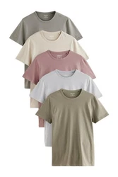 Next Unterhemd 5 Pack Slim Fit T-Shirts/Unterwäsche (5-St) 