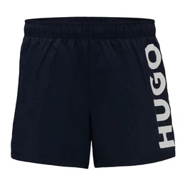 Badeshorts ABAS mit groem Markenschriftzug auf dem linken Bein