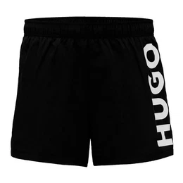 Badeshorts ABAS mit groem Markenschriftzug auf dem linken Bein