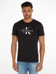 Calvin Klein Jeans T-Shirt DISRUPTED OUTLINE MONOLOGO TEE Schwarz
