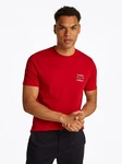 Tommy Hilfiger Rundhalsshirt HILFIGER STACK TEE Rot