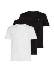 Tommy Jeans T-Shirt TJM XSLIM 3 PACK TEE Schwarz