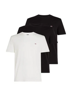 Tommy Jeans T-Shirt TJM XSLIM 3 PACK TEE Schwarz