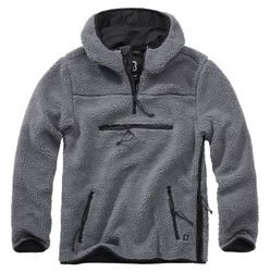 Brandit Teddyfleece Worker Pullover Dunkelgrau/Hellgrau/Grau/Schwarz/Dunkelblau