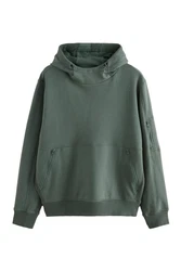 Next Kapuzensweatshirt Utility-Hoodie Dunkelgrün/Grün