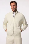 JP1880 Fleecejacke Sweatjacke Fitness Stehkragen Khaki/Beige/Creme/Weiß
