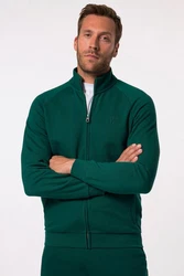JP1880 Fleecejacke Sweatjacke Fitness Stehkragen Dunkelgrün