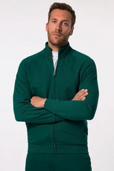 JP1880 Fleecejacke Sweatjacke Fitness Stehkragen Dunkelgrün