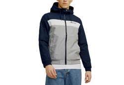 JACK & JONES JJERUSH Hood Bomber NOOS 12200208 Dunkelblau/Grau