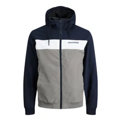 JACK & JONES JJERUSH Hood Bomber NOOS 12200208 Dunkelblau/Grau