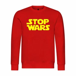 deinshirt Rundhalspullover Herren Pullover Stop Wars Mit Print Motiv Rot/Orange/Dunkelrot/Gelb/Grün