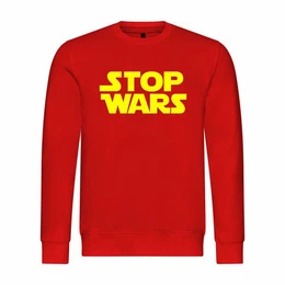 Rundhalspullover Herren Pullover Stop Wars Mit Print Motiv, Grafik