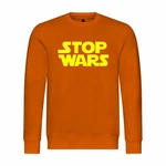 deinshirt Rundhalspullover Herren Pullover Stop Wars Mit Print Motiv Orange/Gelb