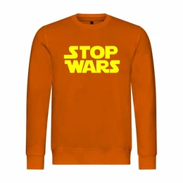 Rundhalspullover Herren Pullover Stop Wars Mit Print Motiv, Grafik