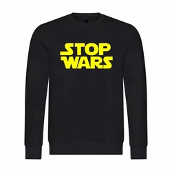 deinshirt Rundhalspullover Herren Pullover Stop Wars Mit Print Motiv Gelb/Grün